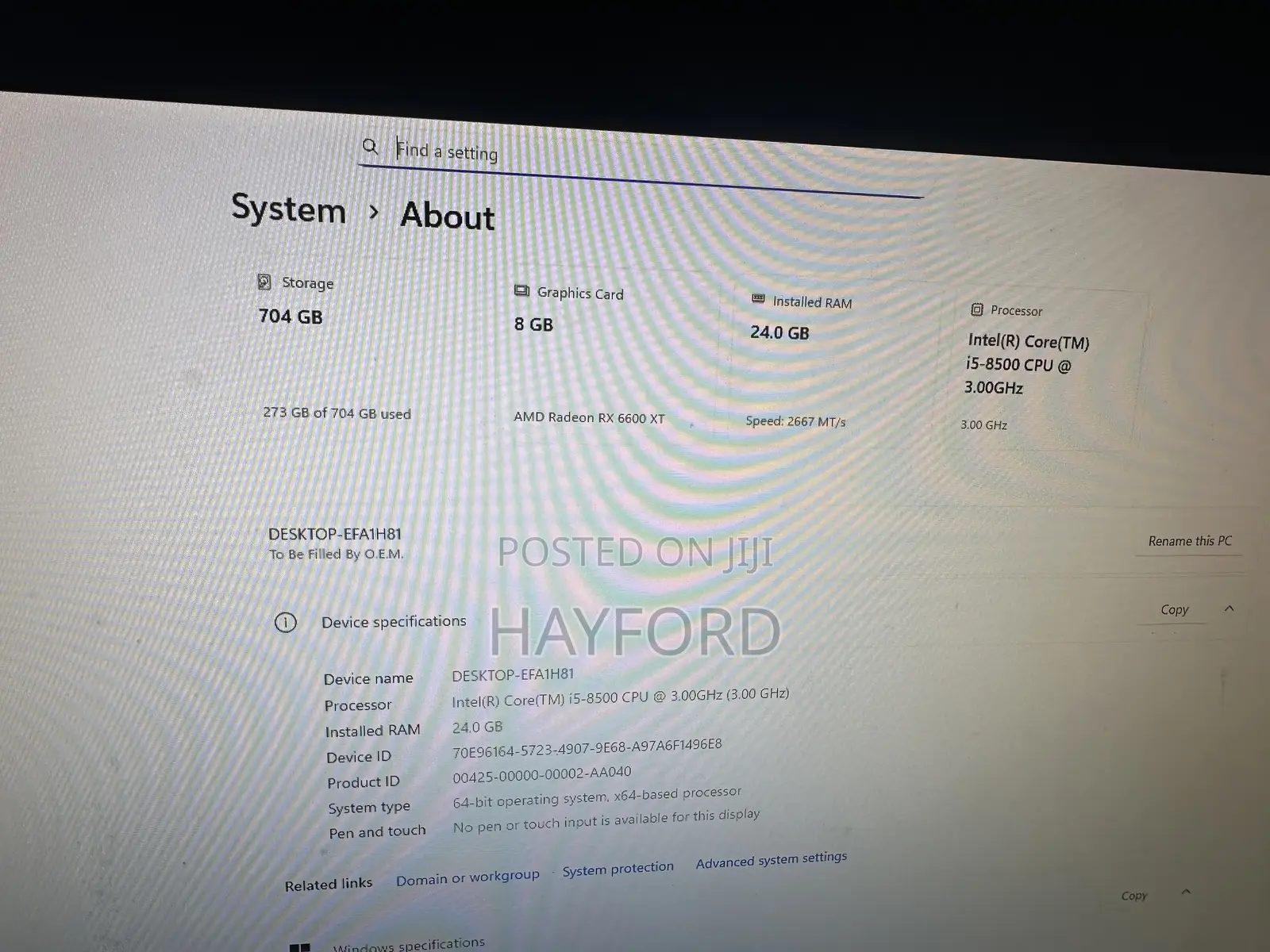 Desktop Computer 24GB Intel Core i5 SSD 256GB
