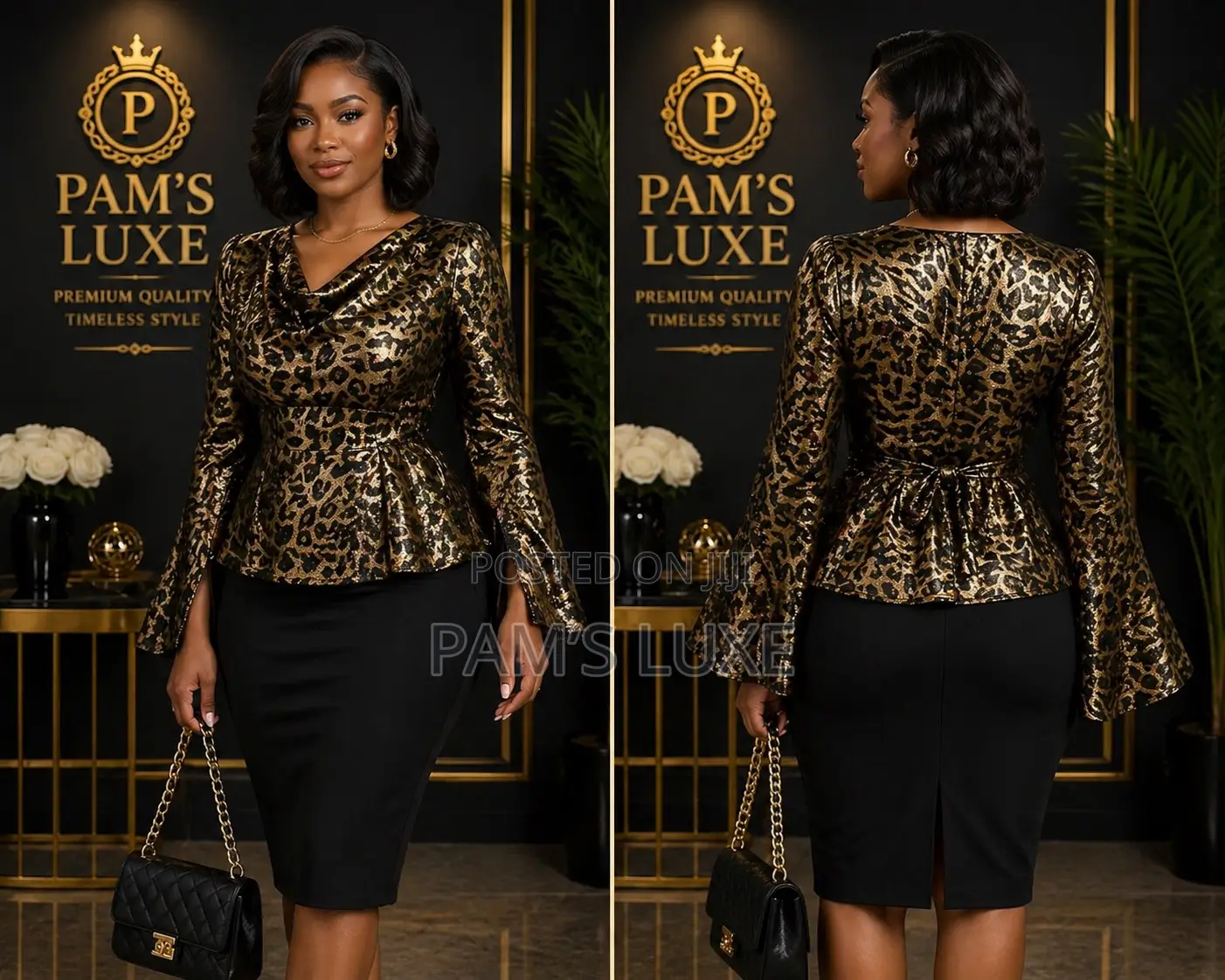 Luxe Leopard Peplum Blouse