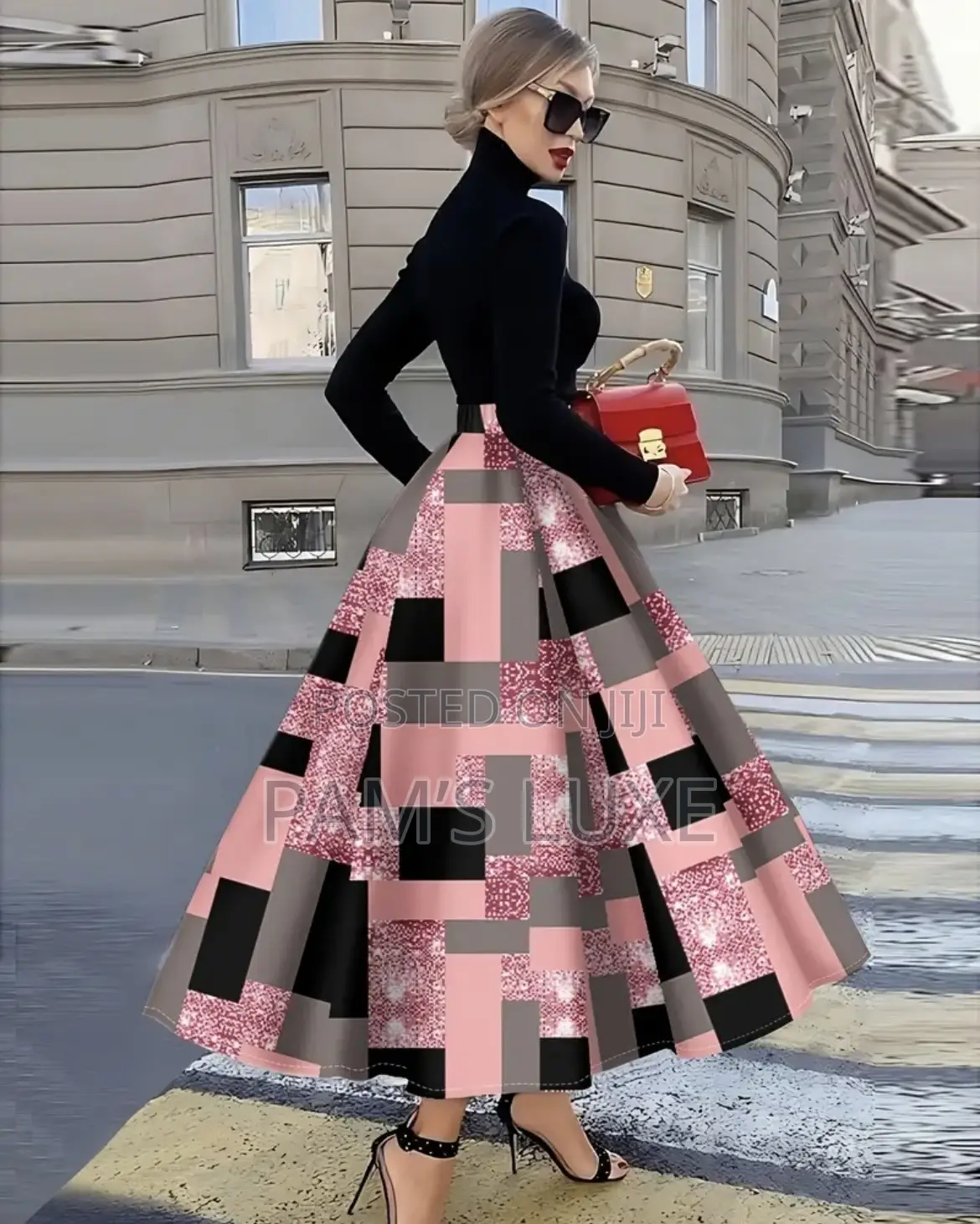 Patchwork Flare Skirt