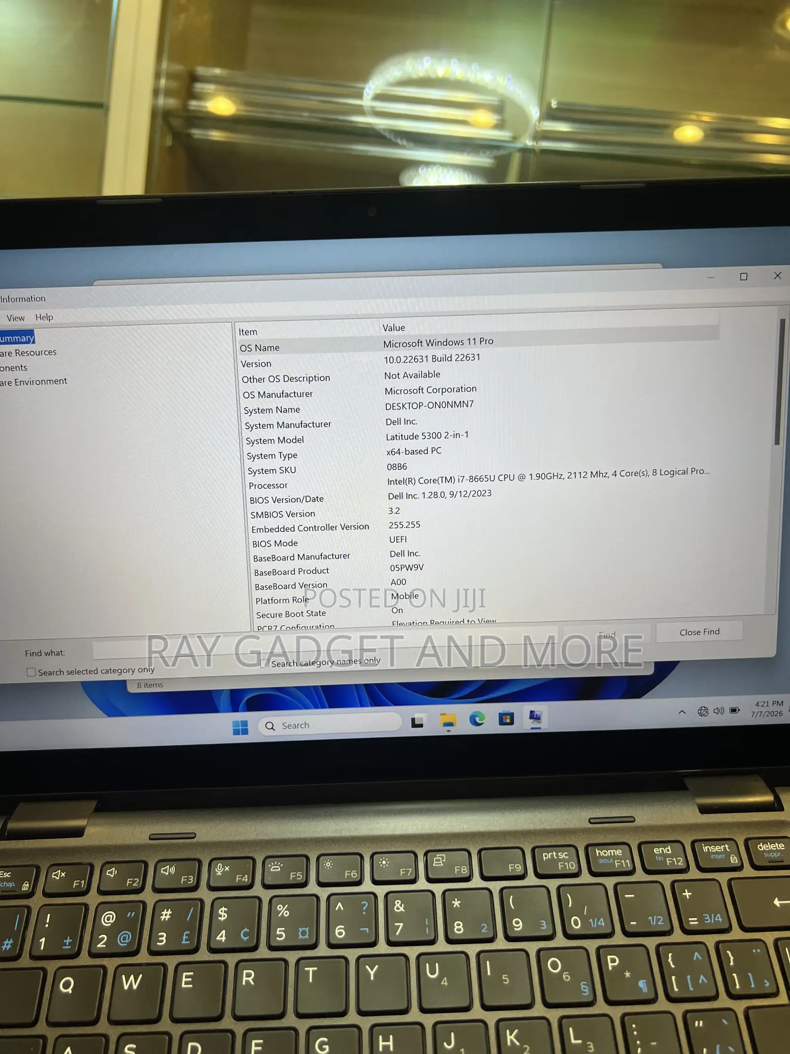 Laptop Dell Latitude 5300 2-in-1 8GB Intel Core i7 SSD 256GB