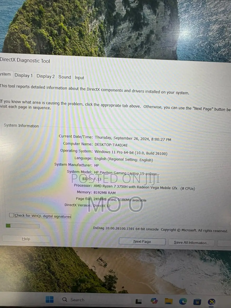 Laptop HP Omen 15 16GB AMD Ryzen 7 SSD 512GB