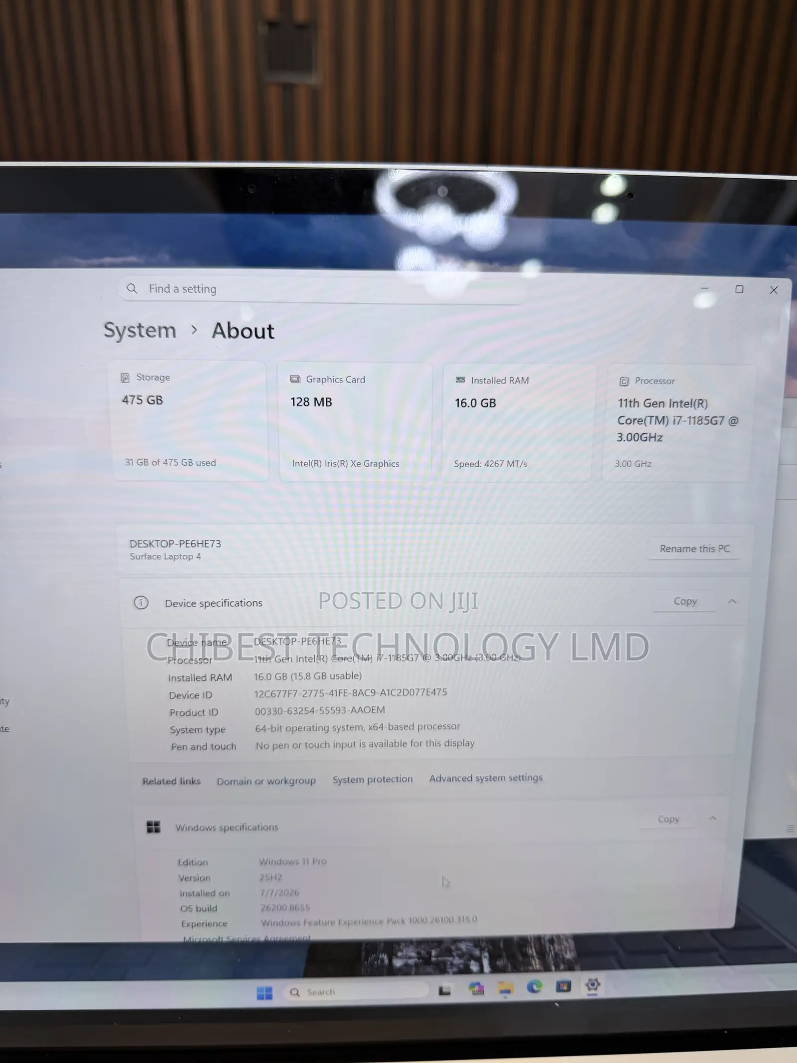 Laptop Microsoft Surface Laptop 4 16GB Intel Core i7 SSD 512GB
