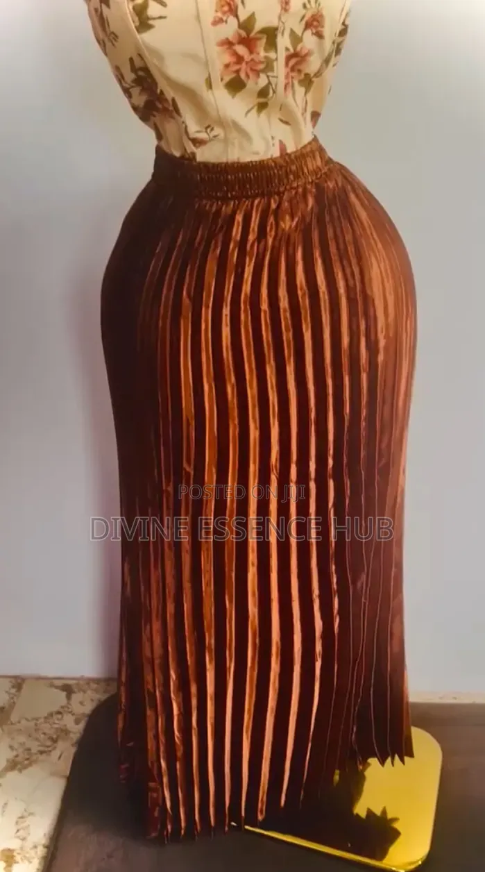 Corset Top With Long Brown Skirt