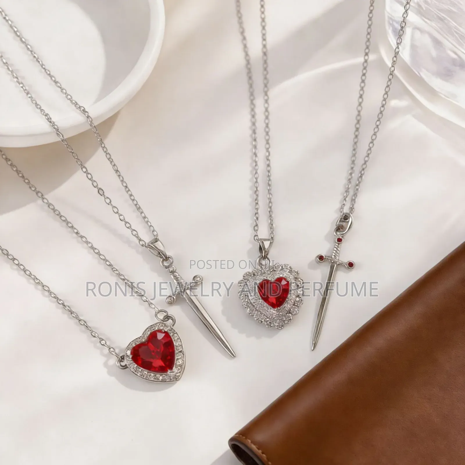 Sword-Heart Couple Necklaces