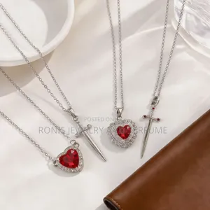 Sword-Heart Couple Necklaces