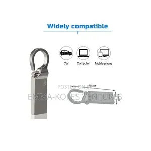 Gueeton 128 Gb Metal Usb Flash Drive Adapter Cable 2 in 1 Set - Grey