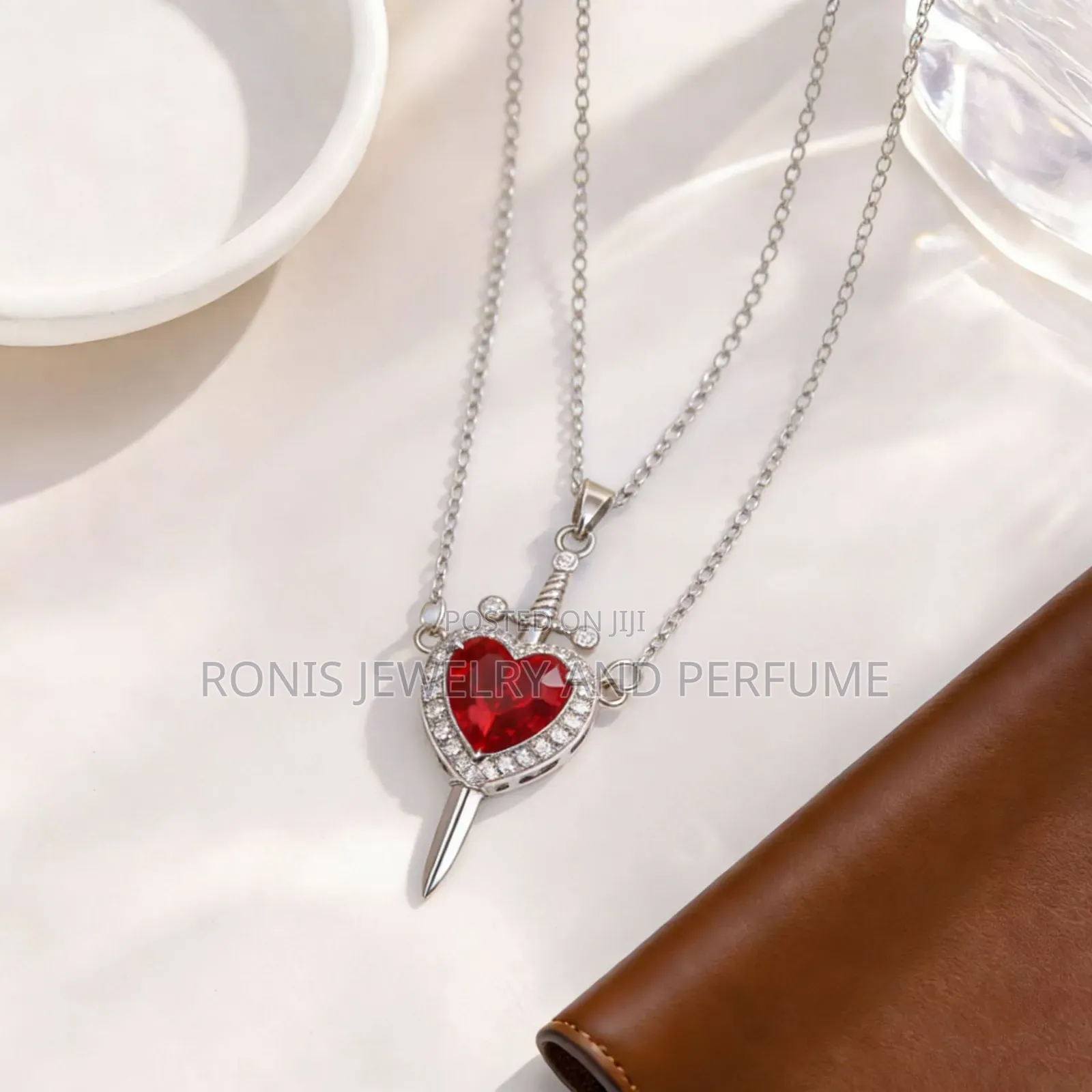 Sword-Heart Couple Necklaces