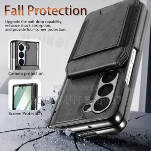 Galaxy Z Fold 7 Magnetic Leather Kickstand Wallet Card Holder Covers