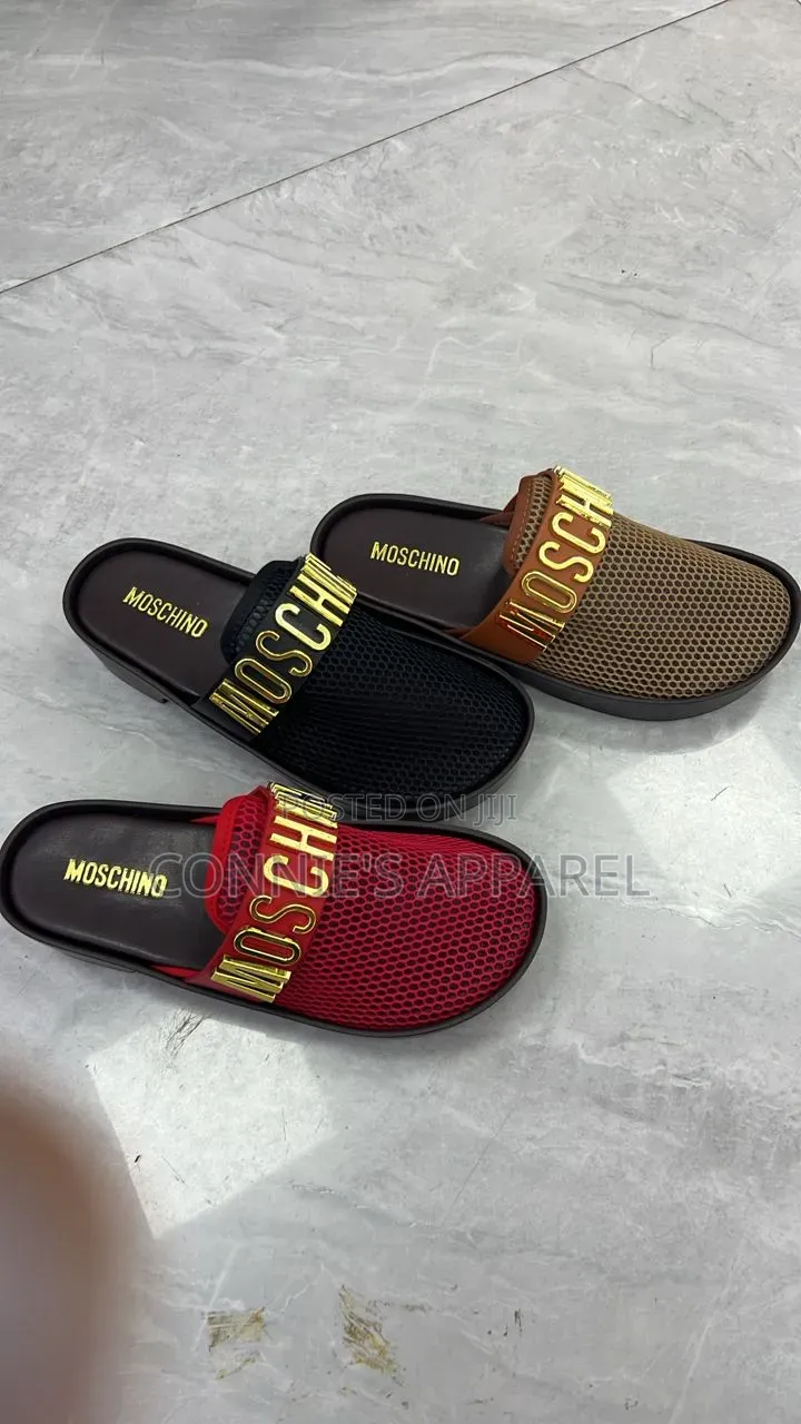 Moschino Net Flat Slippers