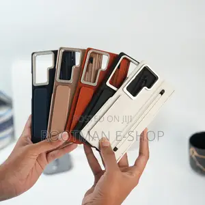 Galaxy Z Fold Series Premium Grip Strap Case With S Pen Holder Stand