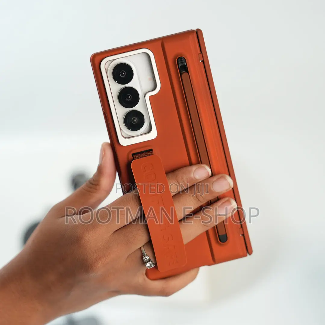 Galaxy Z Fold Series Premium Grip Strap Case With S Pen Holder Stand