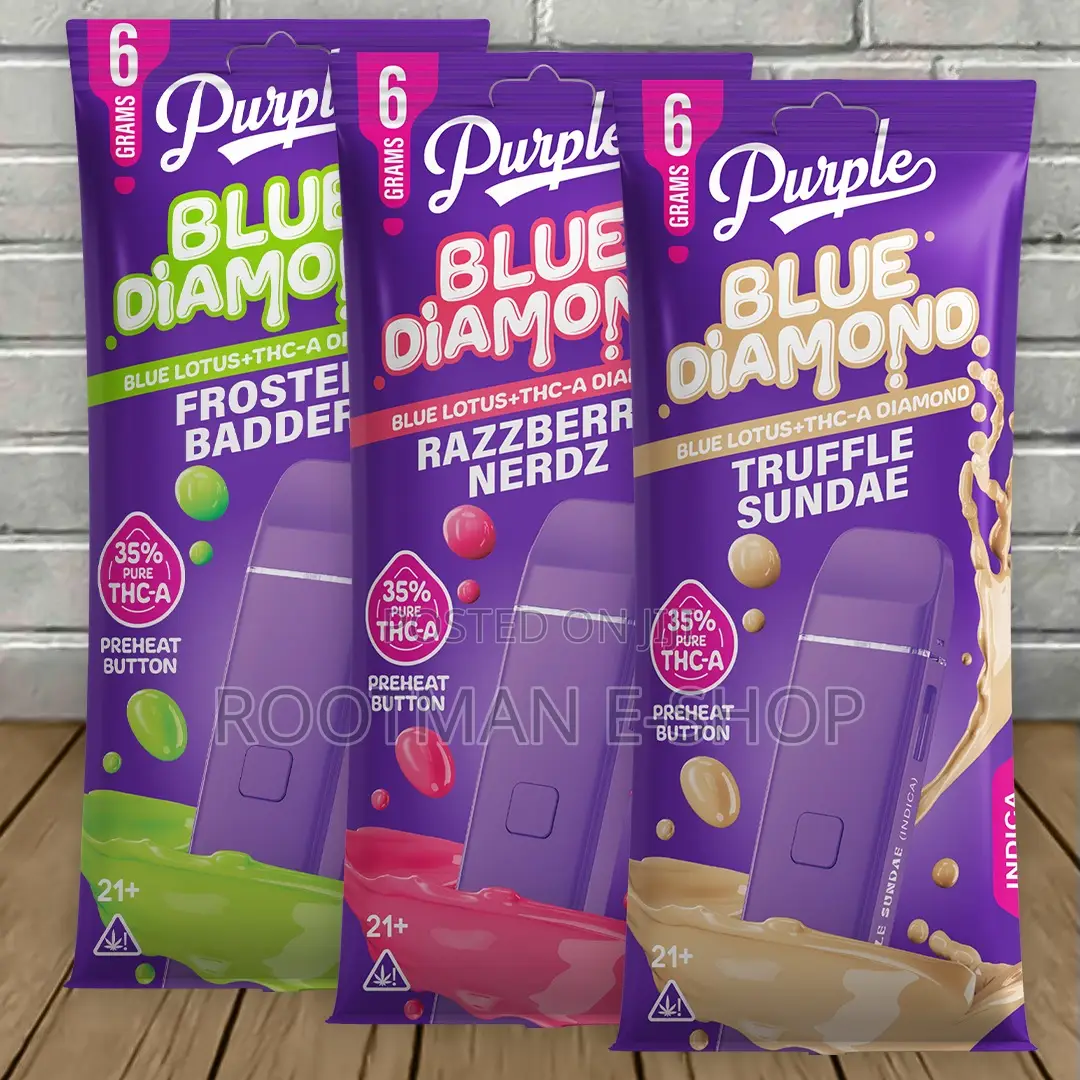 Purple Blue Diamond Thca Disposable Vape - 6g