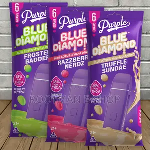 Purple Blue Diamond Thca Disposable Vape - 6g