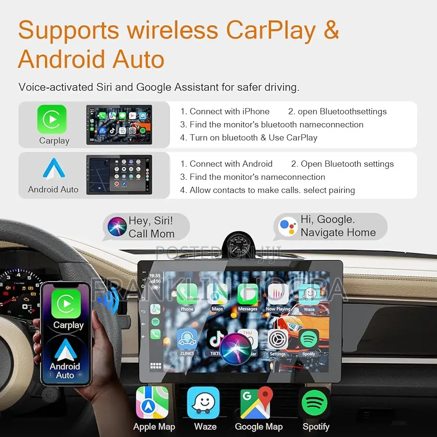 Haudio 10.1 Inch Single Din Car Stereo