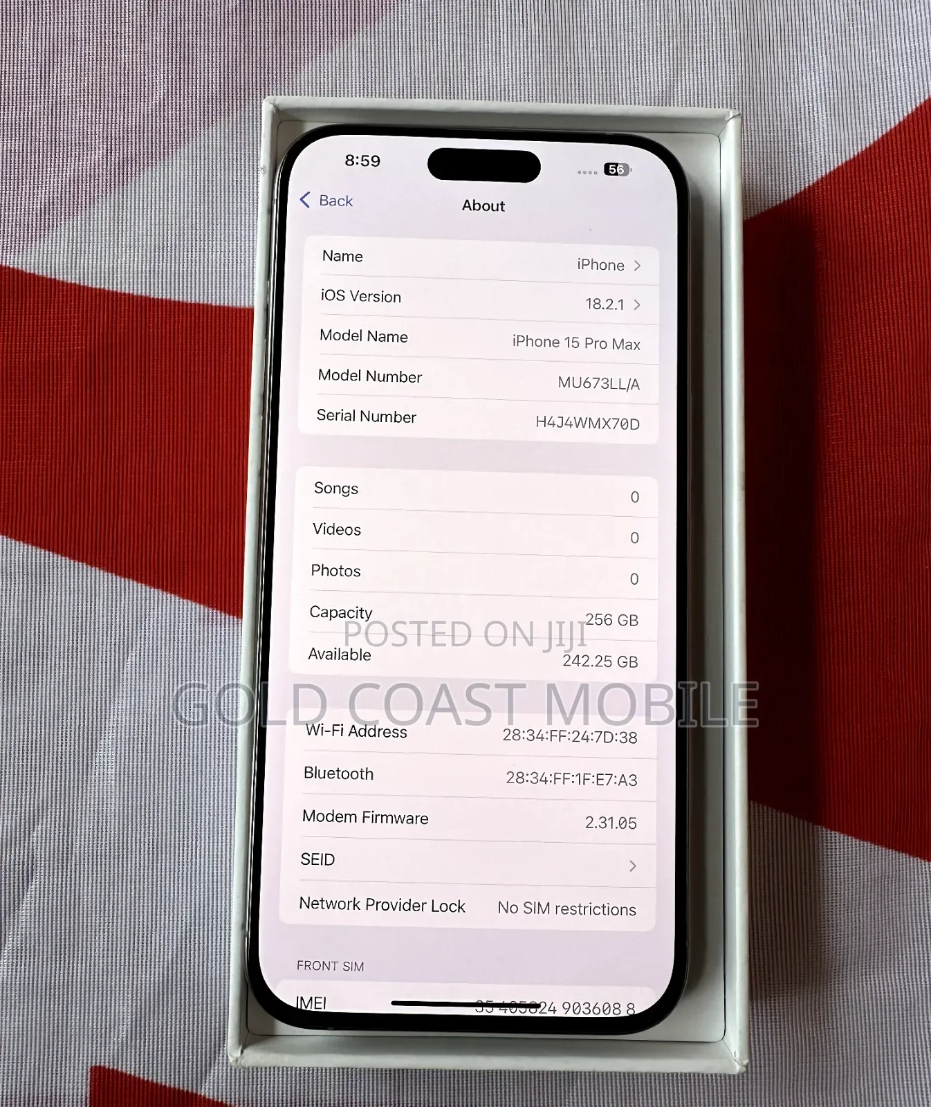 New Apple iPhone 15 Pro Max 256 GB Gray