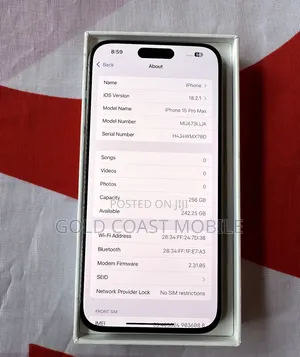 New Apple iPhone 15 Pro Max 256 GB Gray