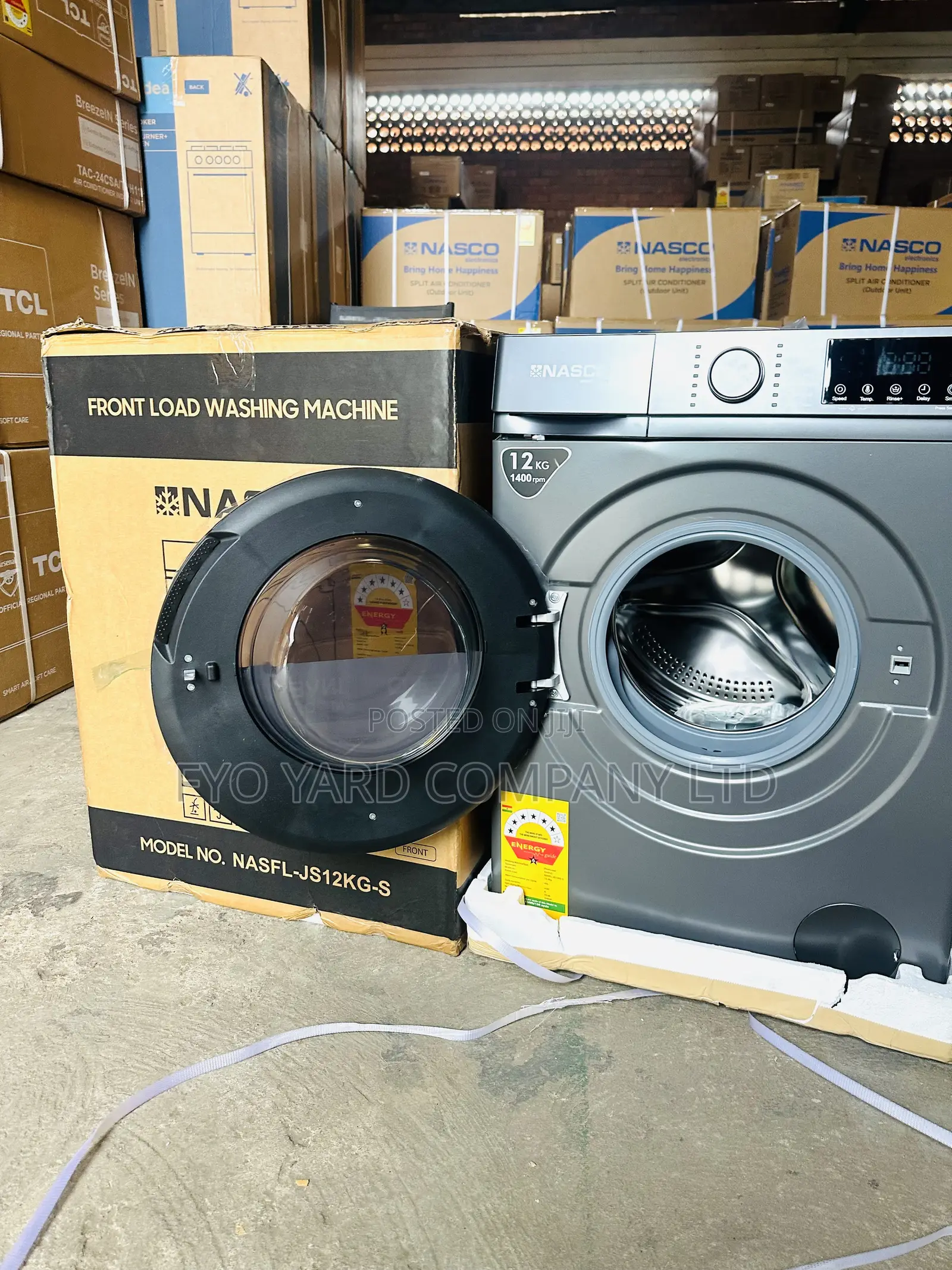 Full Automatic Nasco Front Load 12kg Inverter Type Washing Machine