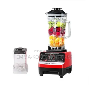 2l Industrial 8500w Food Crusher Blender With 2 Jar - Black/Red