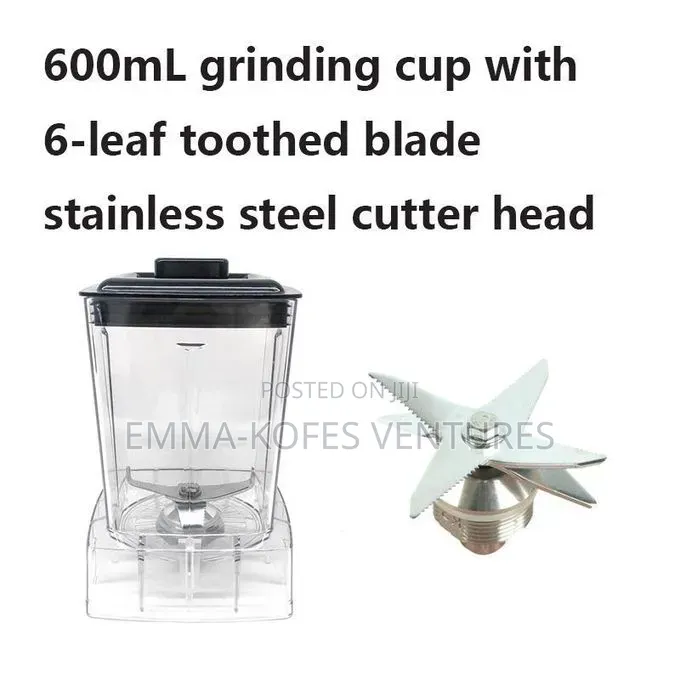 2l Industrial 8500w Food Crusher Blender With 2 Jar - Black/Red