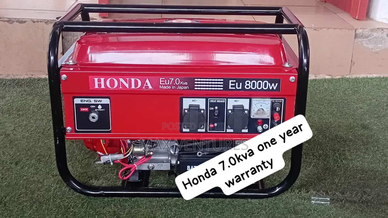 Honda 7kva Fuel-Efficient Petrol Generator, Heavy-Duty 7kva