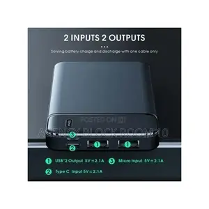 10000mah Power Charge Bank Compact LCD Black