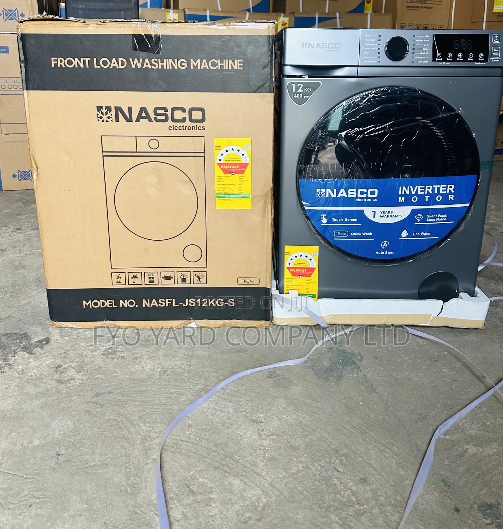 Advance Inverter Nasco 12kg Front Load Fast Washing Machine