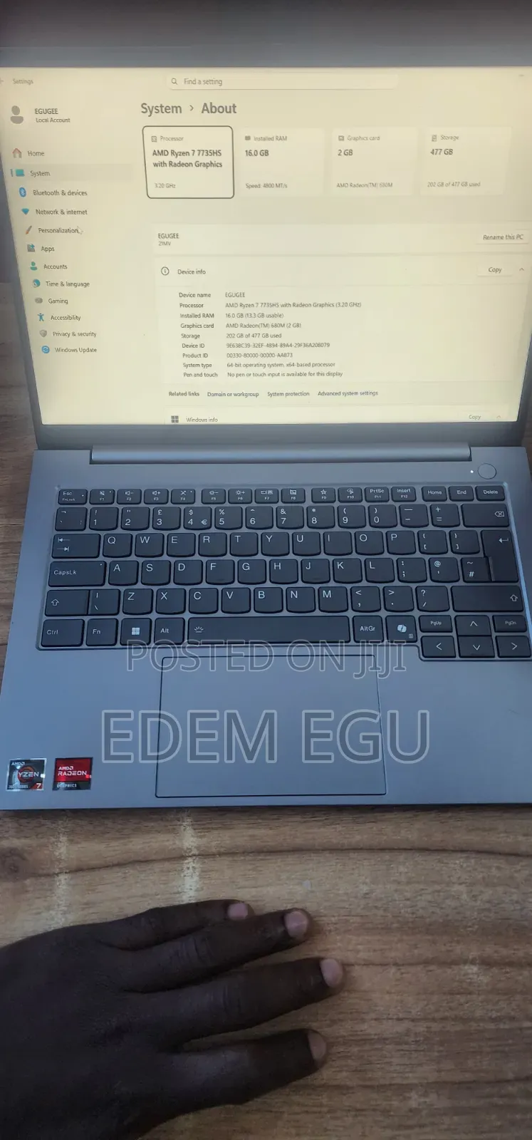 New Laptop Lenovo Thinkbook 14 16GB AMD Ryzen 7 SSD 512GB