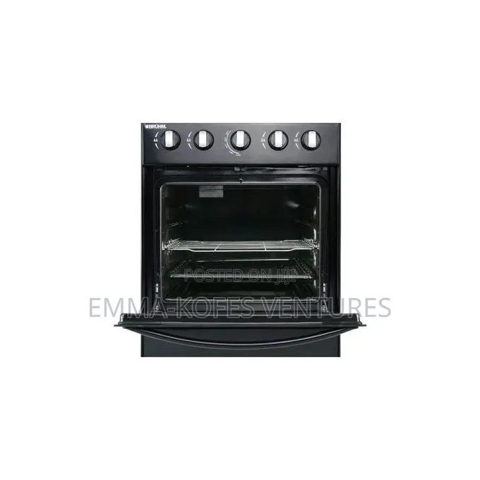 Bruhm BGC-5540ib 4 Burner Gas Cooker - Glass Top - Black