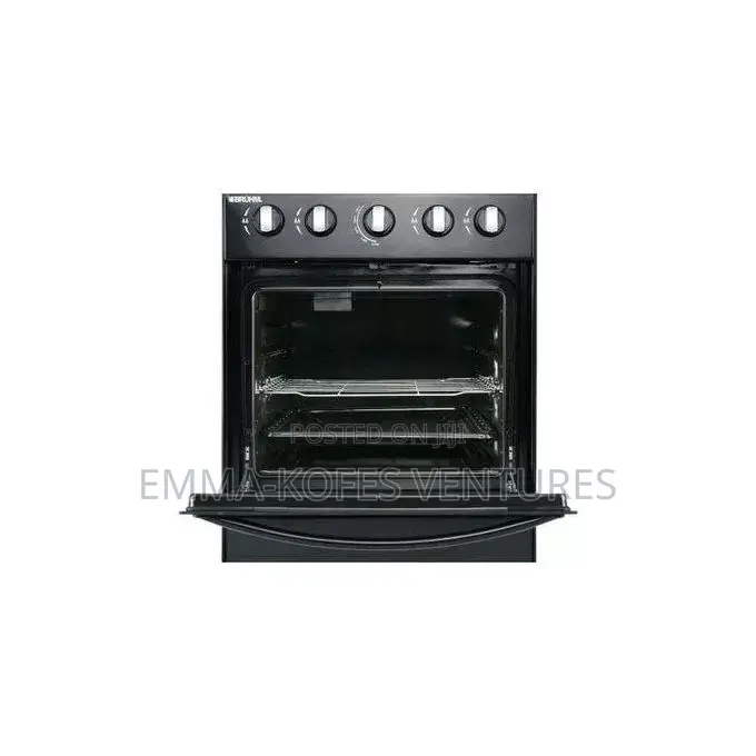 Bruhm BGC-5540ib 4 Burner Gas Cooker - Glass Top - Black