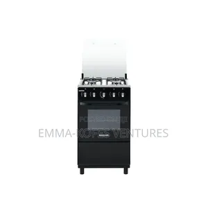 Bruhm BGC-5540ib 4 Burner Gas Cooker - Glass Top - Black
