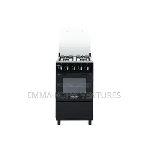 Bruhm BGC-5540ib 4 Burner Gas Cooker - Glass Top - Black