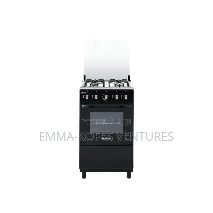 Bruhm BGC-5540ib 4 Burner Gas Cooker - Glass Top - Black