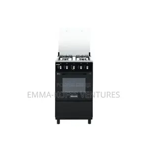 Bruhm BGC-5540ib 4 Burner Gas Cooker - Glass Top - Black