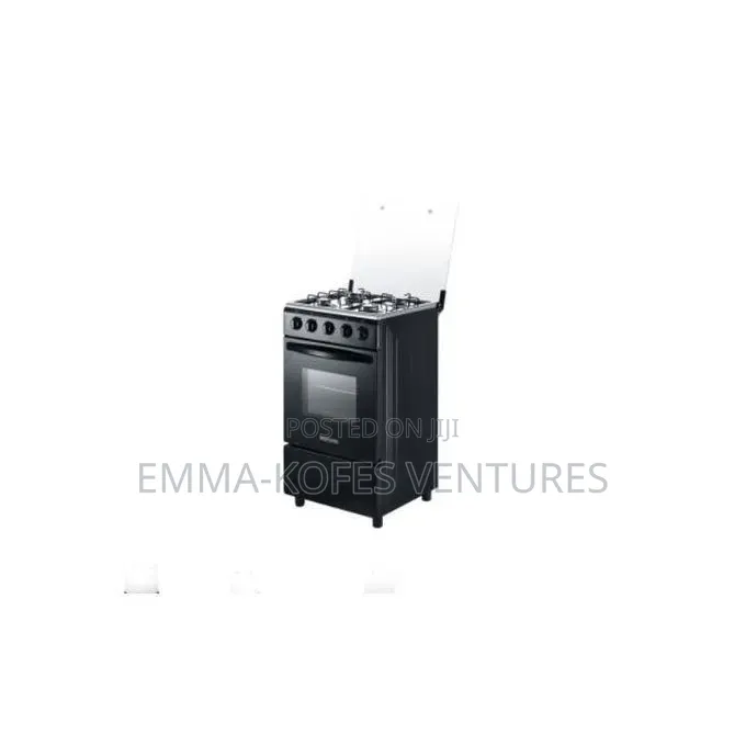 Bruhm BGC-5540ib 4 Burner Gas Cooker - Glass Top - Black