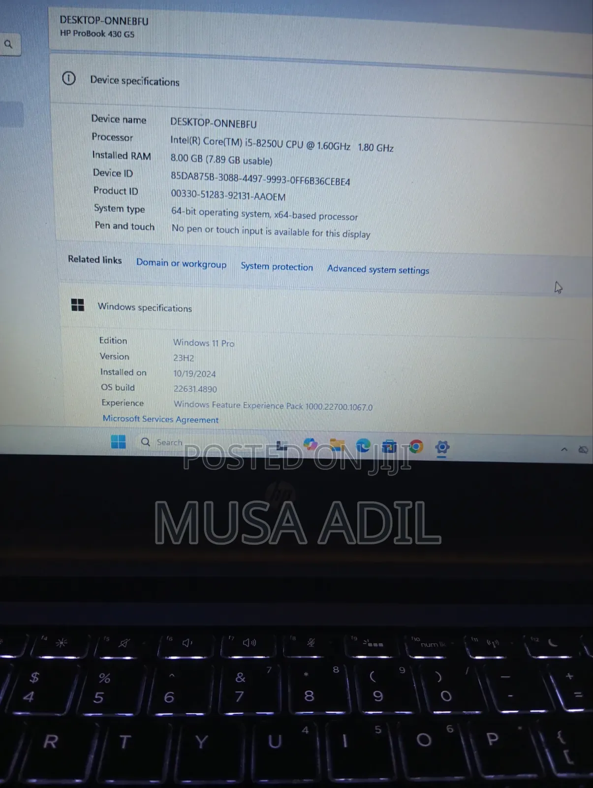 Laptop HP 250 G8 8GB Intel Core 5 HDD+SSD 500GB