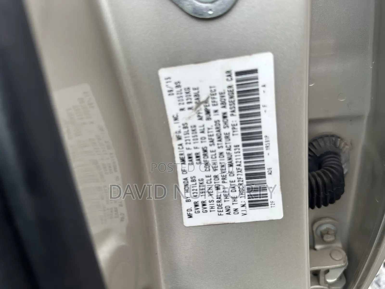 Honda Accord 2015 Gold