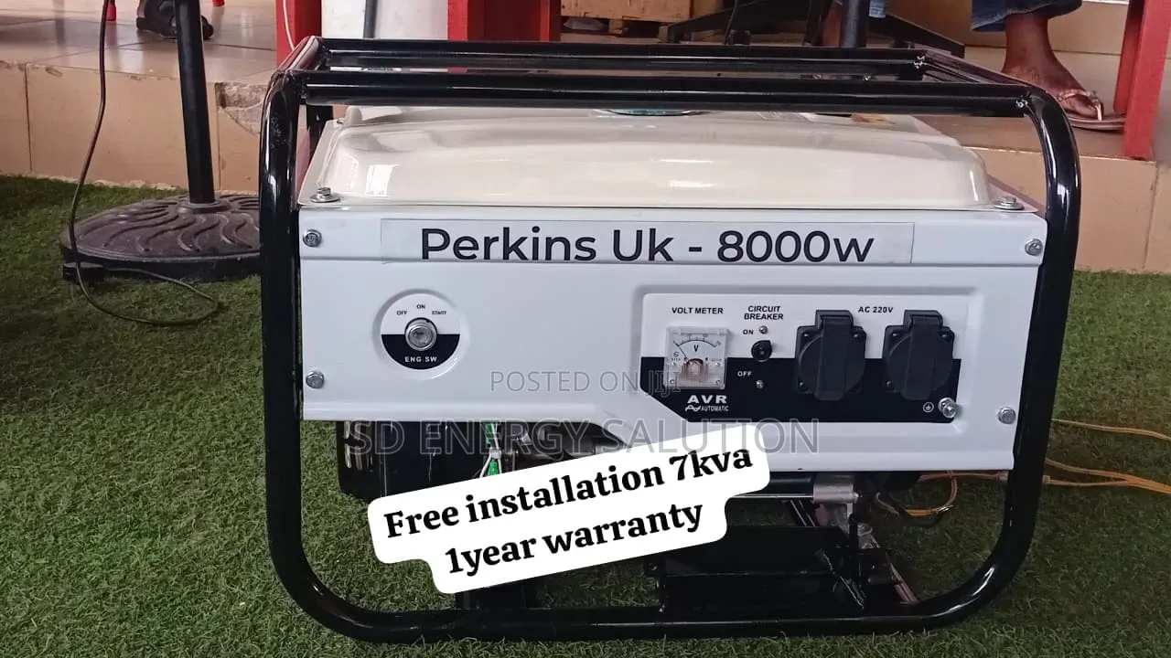 Perkins 7kva Petrol Generator for Home, Office Shop Use 7kva