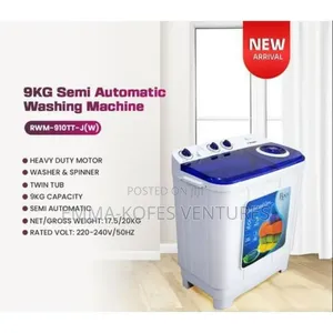 7kg Twin Tub Semi Automatic Washing Machine - RWM 910tt-J(W)