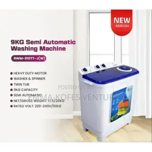 7kg Twin Tub Semi Automatic Washing Machine - RWM 910tt-J(W)