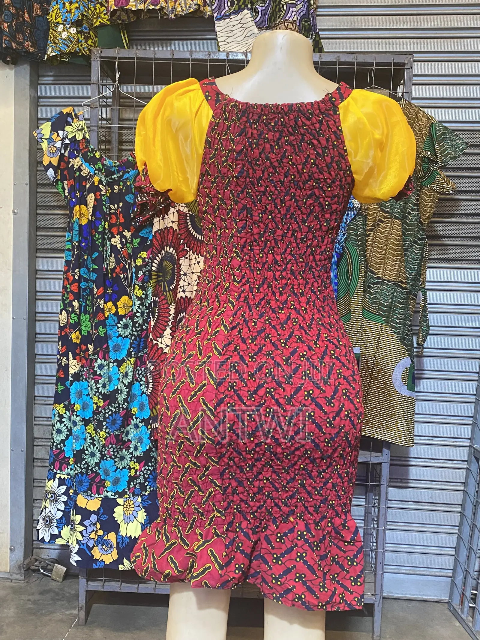 African Print Elastic Dresses