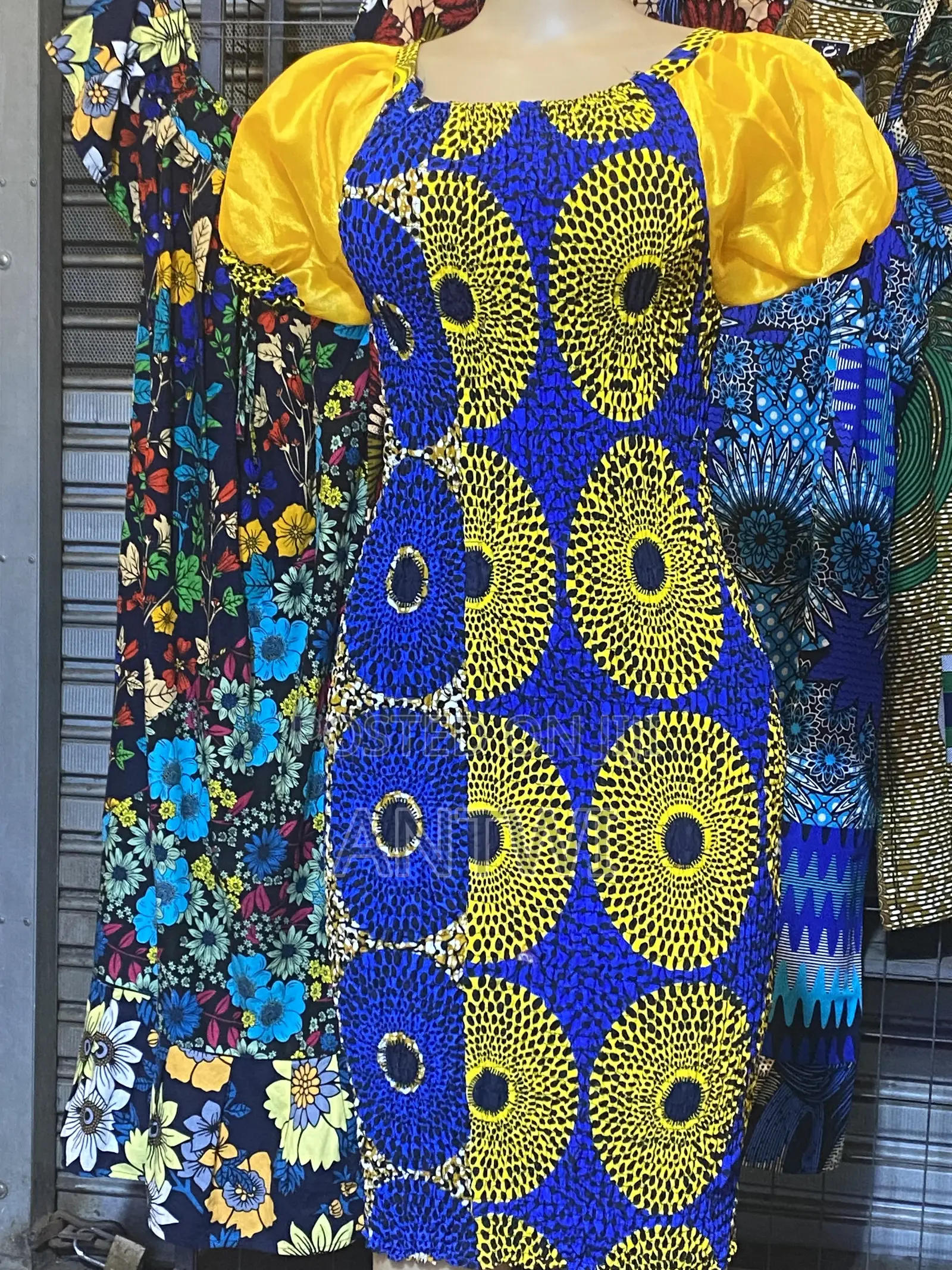 African Print Elastic Dresses
