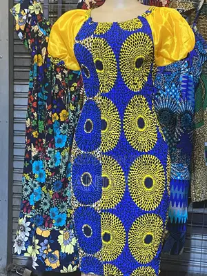 African Print Elastic Dresses