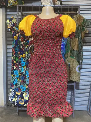 African Print Elastic Dresses