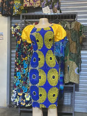 African Print Elastic Dresses
