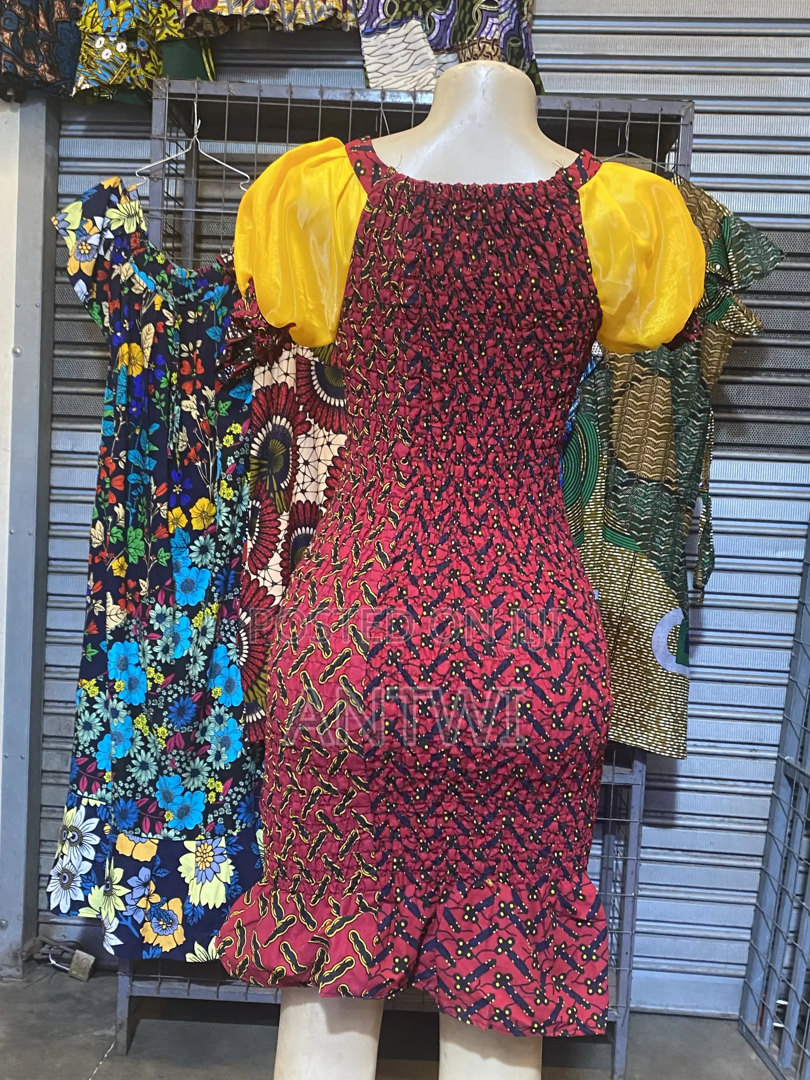 African Print Elastic Dresses
