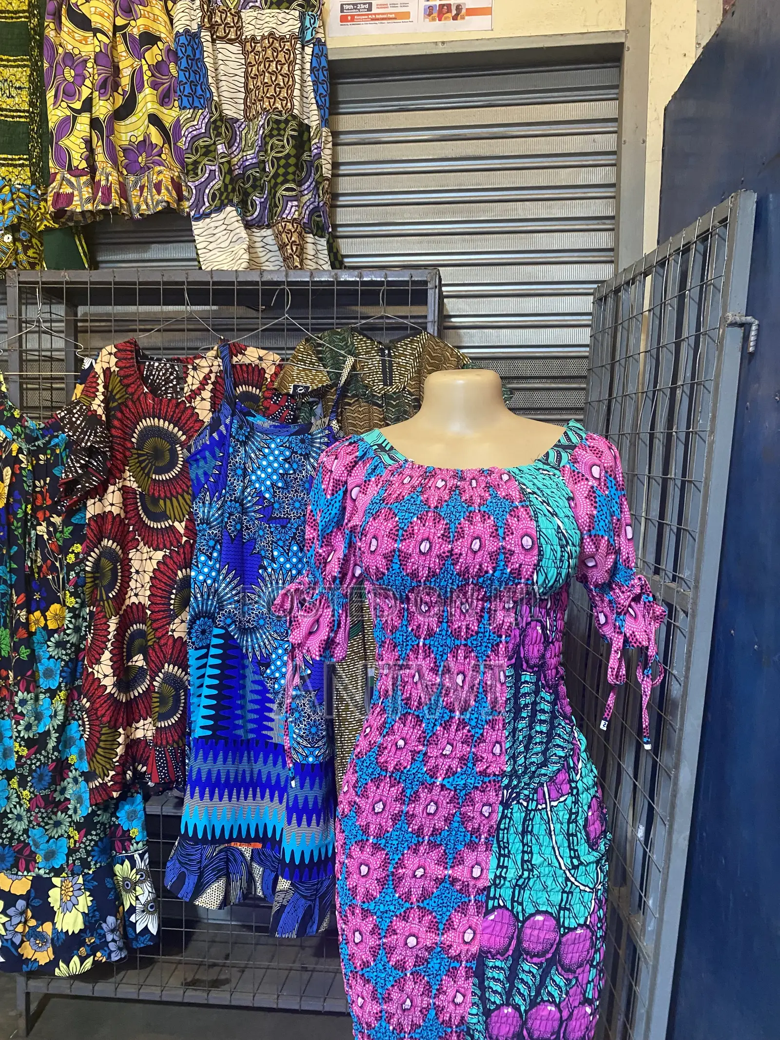African Print Elastic Dresses