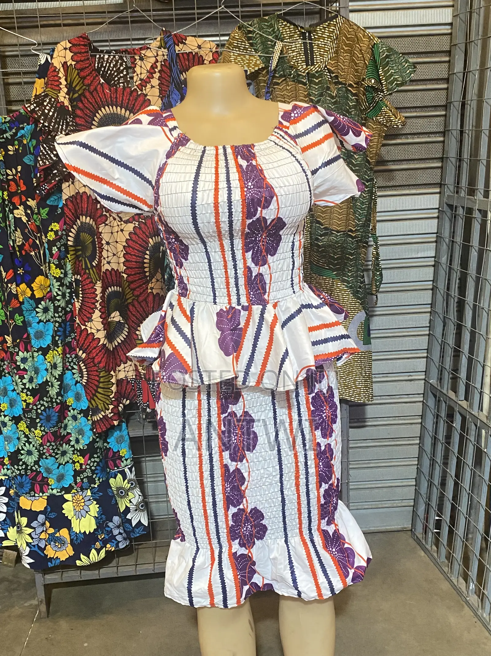 African Print Elastic Dresses