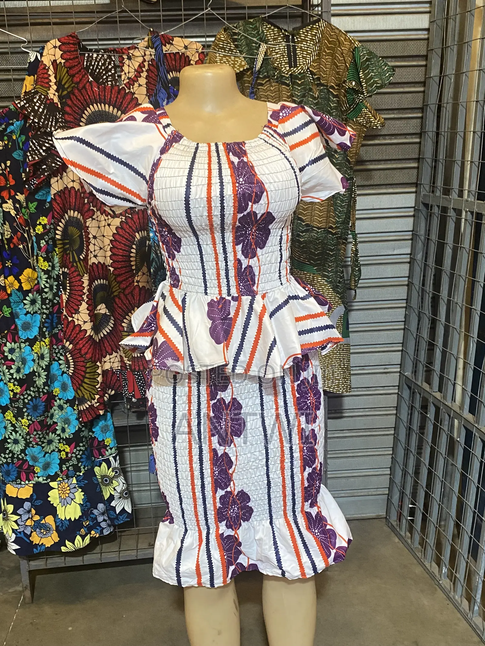 African Print Elastic Dresses