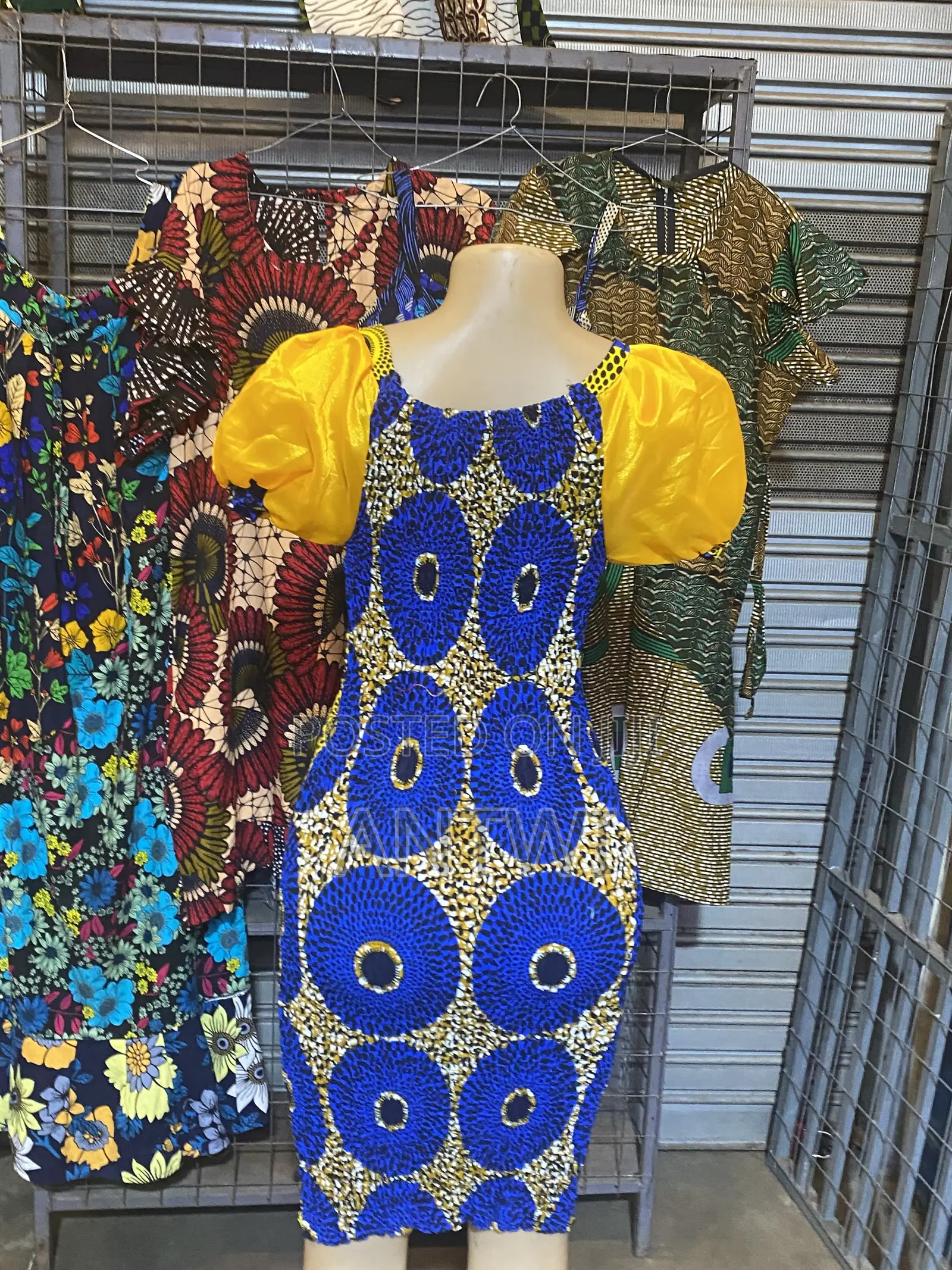 African Print Elastic Dresses