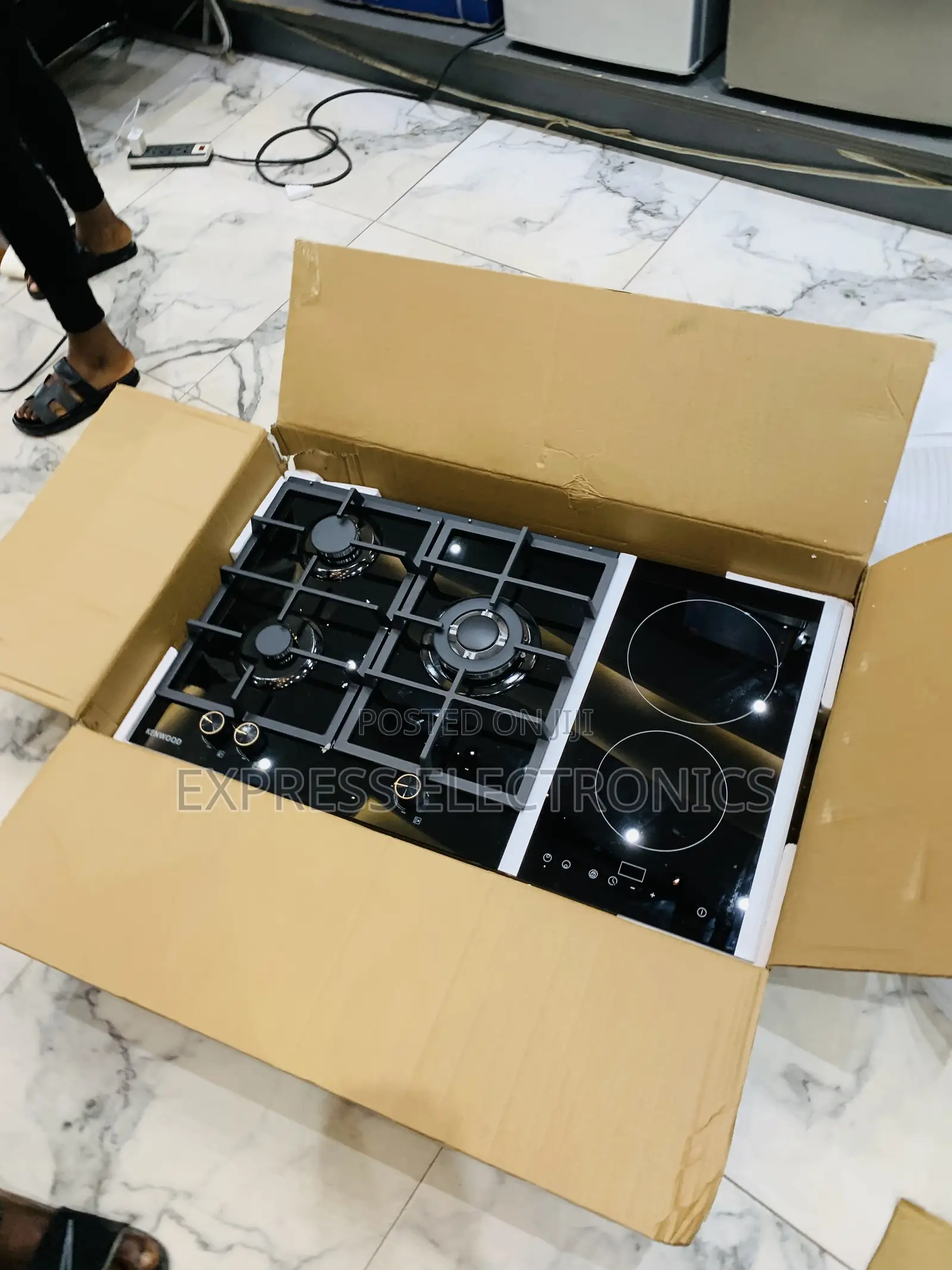 Lovely New Black Gas Electric Cooker Built in 90cm 3-2